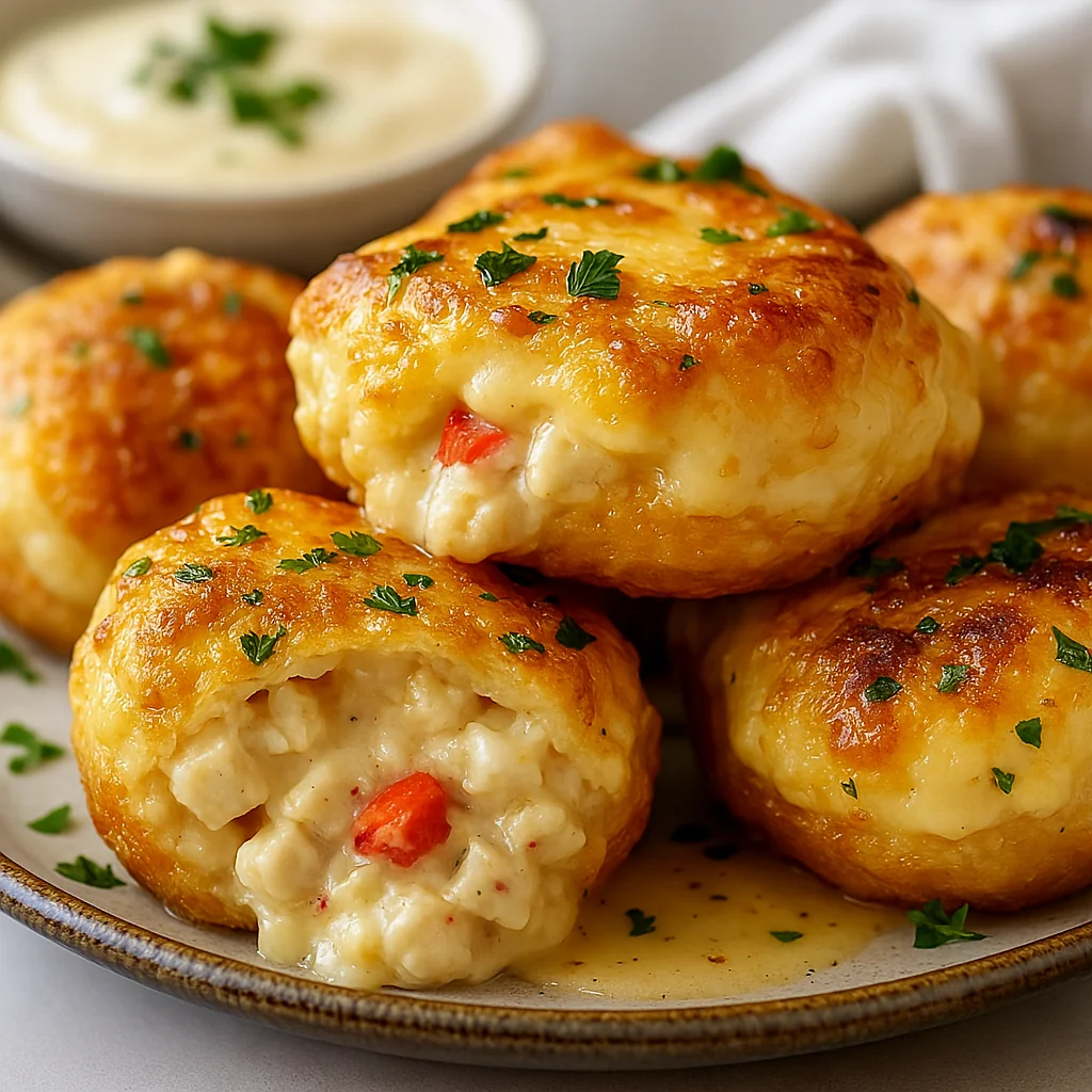 Chicken Alfredo Cheesy Puffs 3 Chicken Alfredo Cheesy Puffs