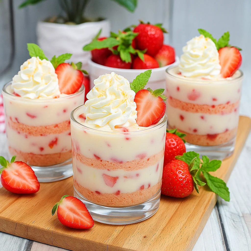 Creamy Strawberry Shortcake Cups Mini Dessert Cup Ideas for Parties