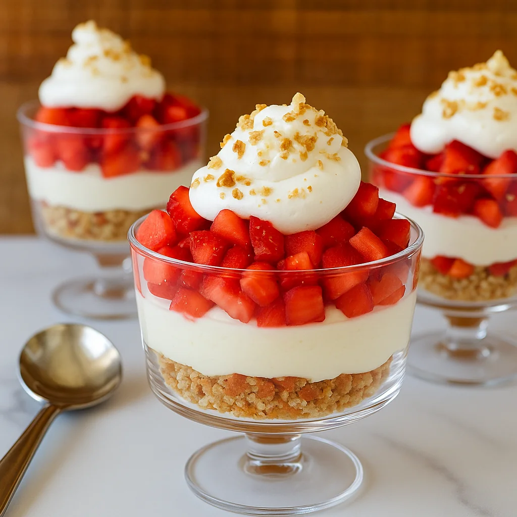 Strawberry Pretzel Dessert Cups Mini Dessert Cup Ideas for Parties