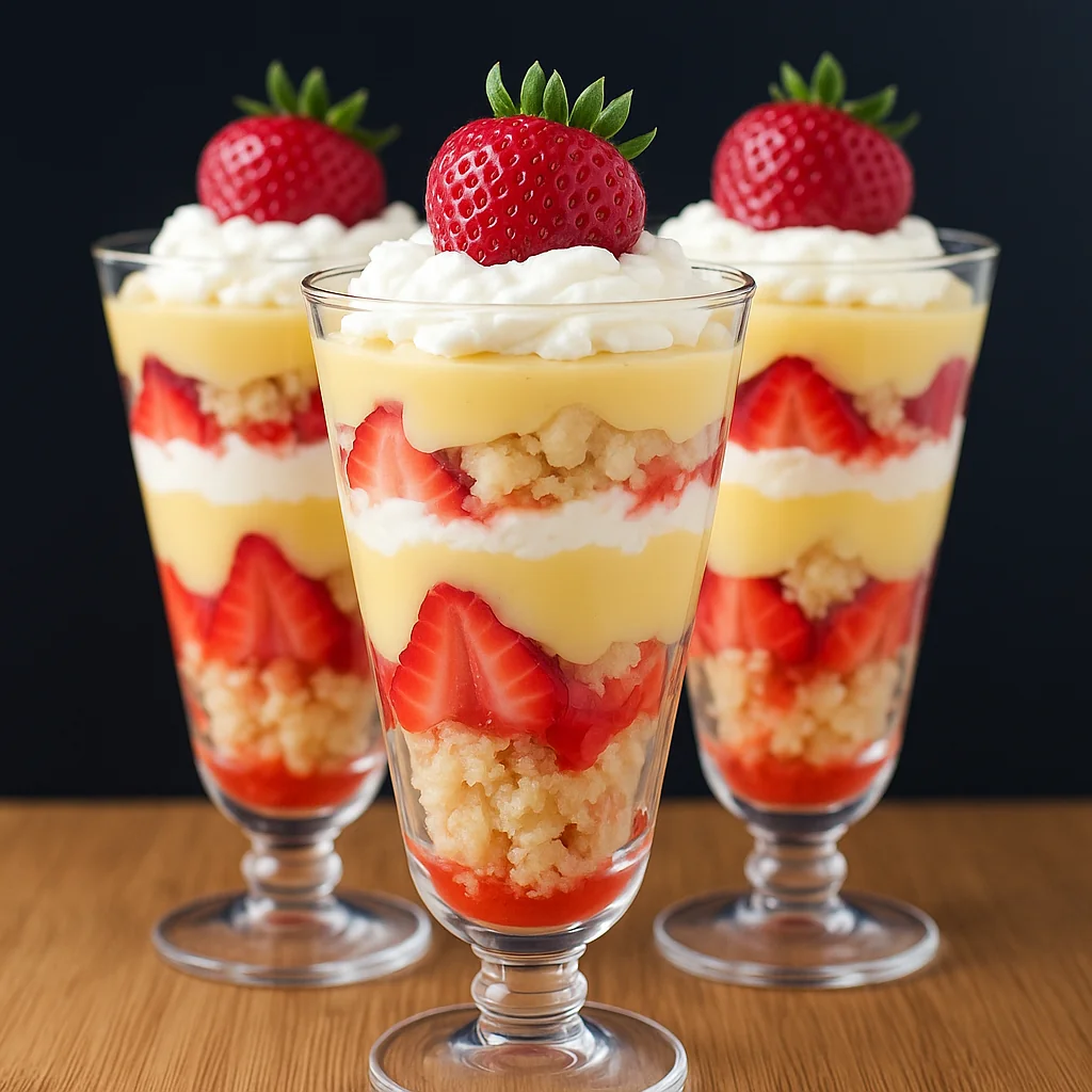 Strawberry Shortcake & Lemon Curd Parfaits Mini Dessert Cup Ideas for Parties