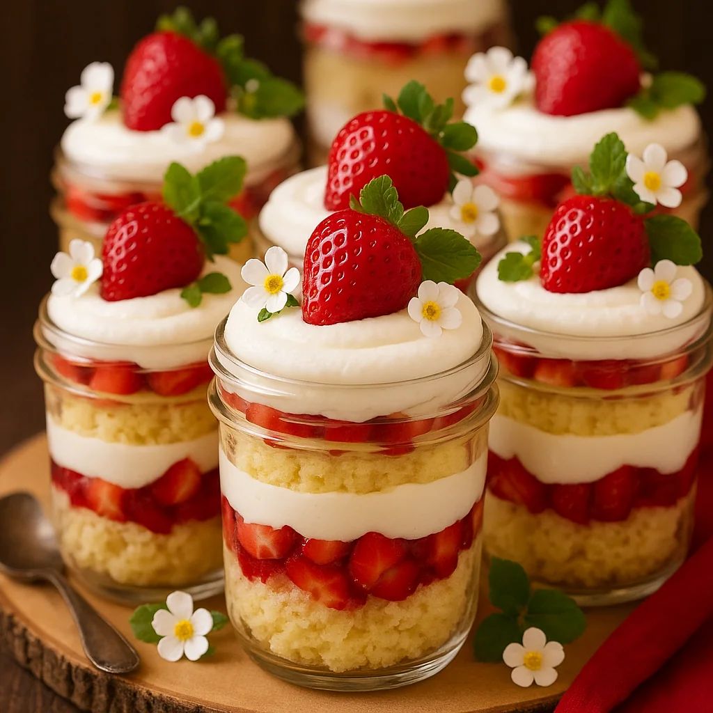 Strawberry Shortcake Trifles Mini Dessert Cup Ideas for Parties