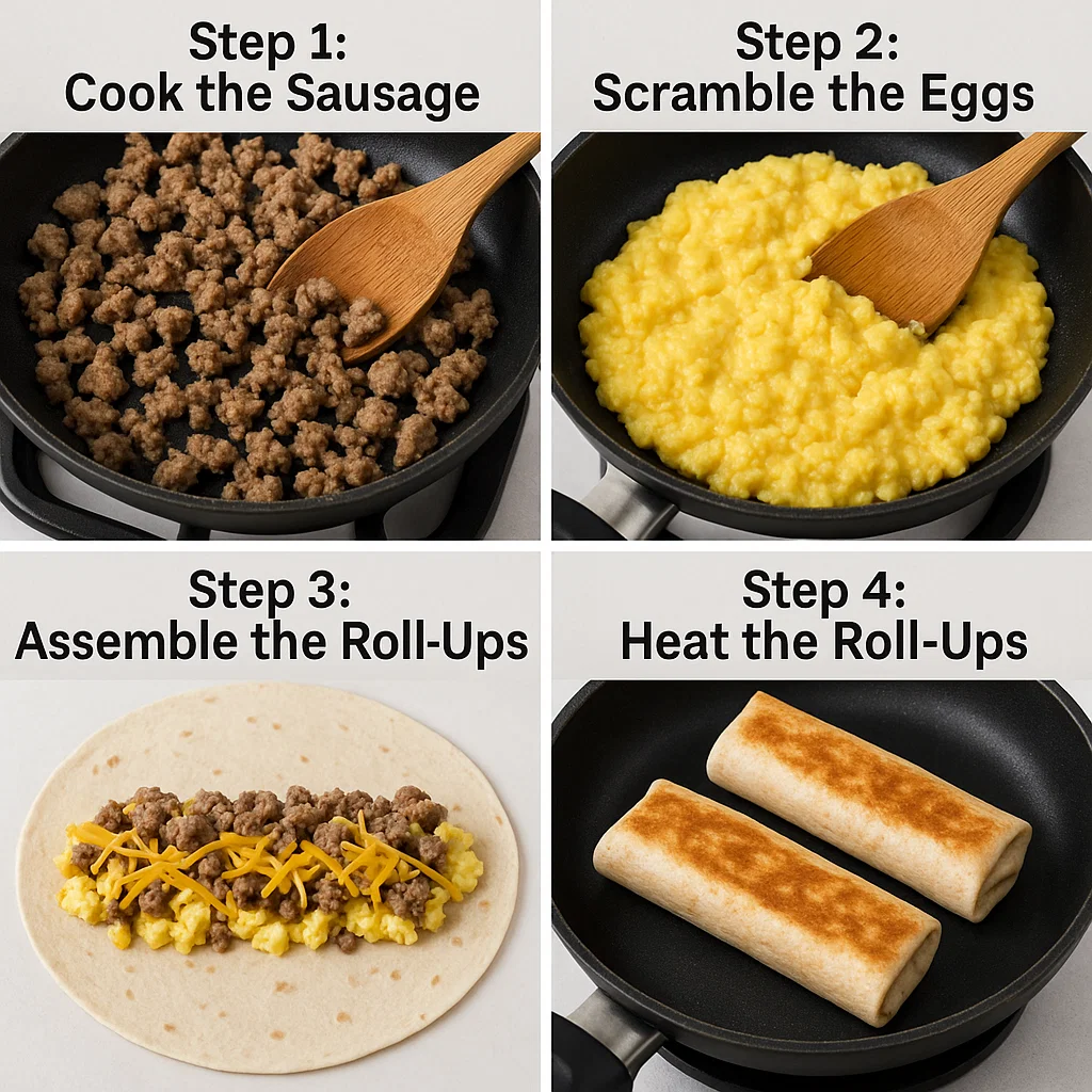 sausage-egg-and-cheese-breakfast-roll-ups-2 Sausage, Egg, and Cheese Breakfast Roll-Ups