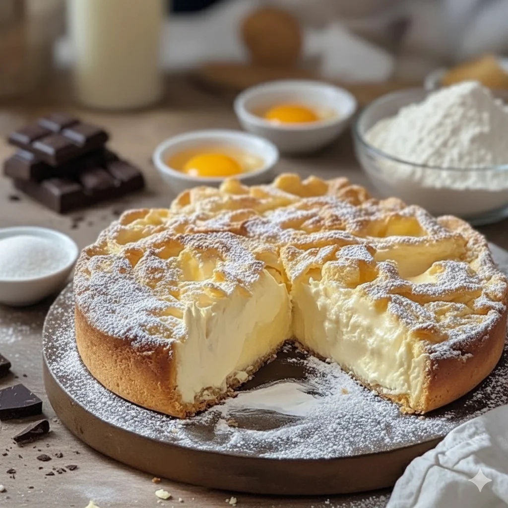 Gâteau Crémeux à la Vanille (“Tarte Nuage”)