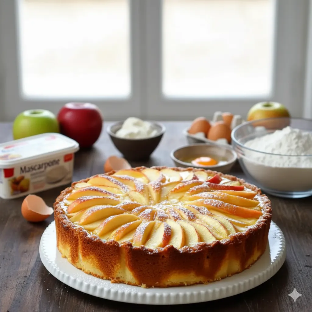 Le Gâteau aux Pommes et Mascarpone