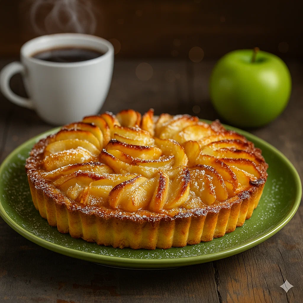 Ingrédients pour la Tarte aux Pommes Sans Sucre : pommes coupées, pâte brisée non sucrée, bâtons de cannelle.