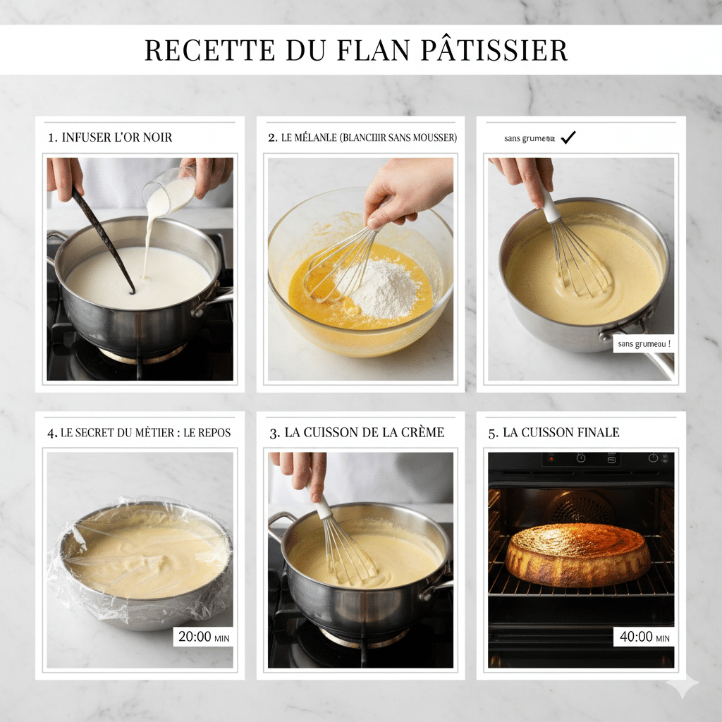 Préparation Étape par Étape Flan du boulanger (le vrai)