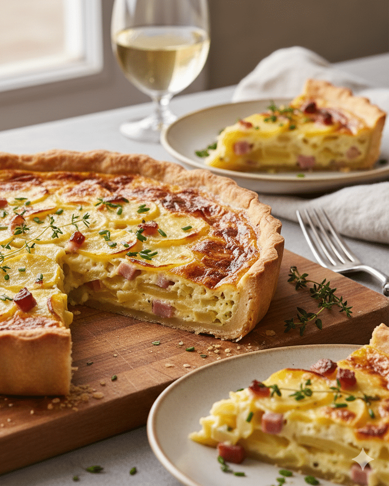 Quiche aux Pommes de Terre et Jambon