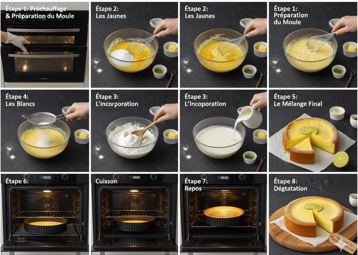 Le Guide de Préparation Étape par Étape: Gâteau au citron crémeux