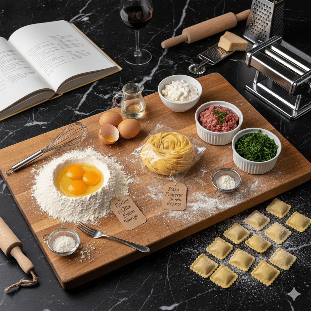 Instructions étape par étape Pâte à Raviolis