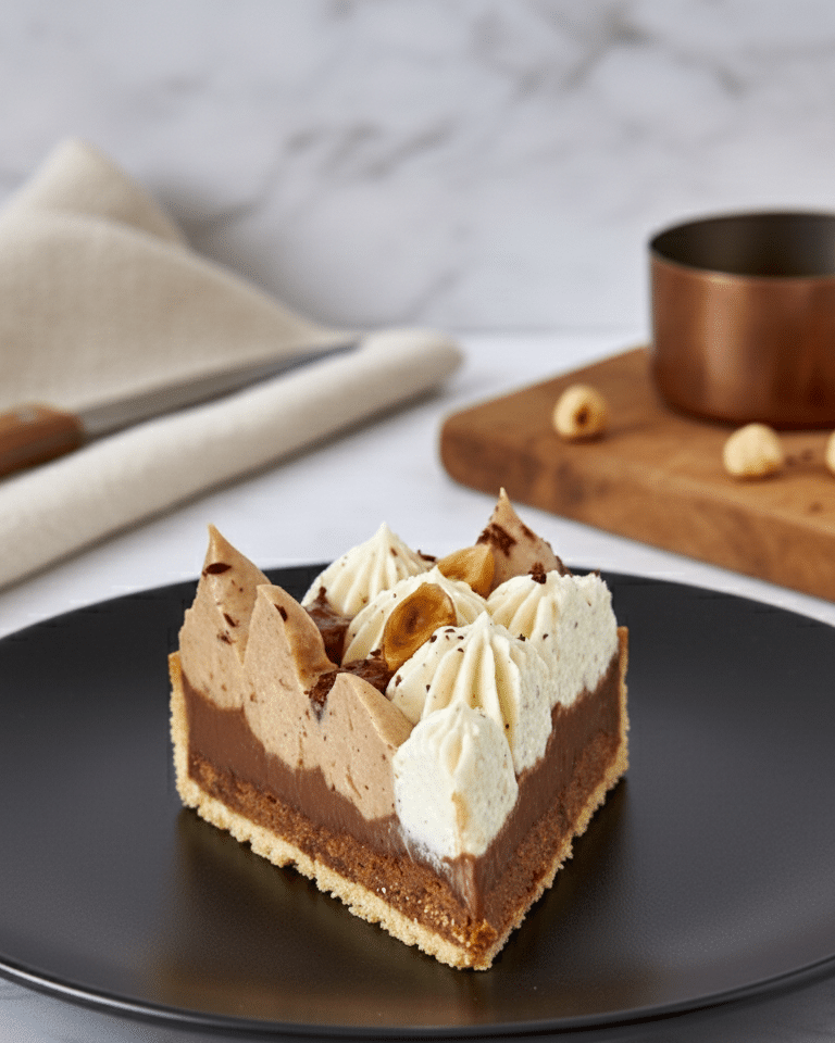 Croustillant praliné à la feuillantine dans une tarte pâtissière Tarte Vanille et Praliné