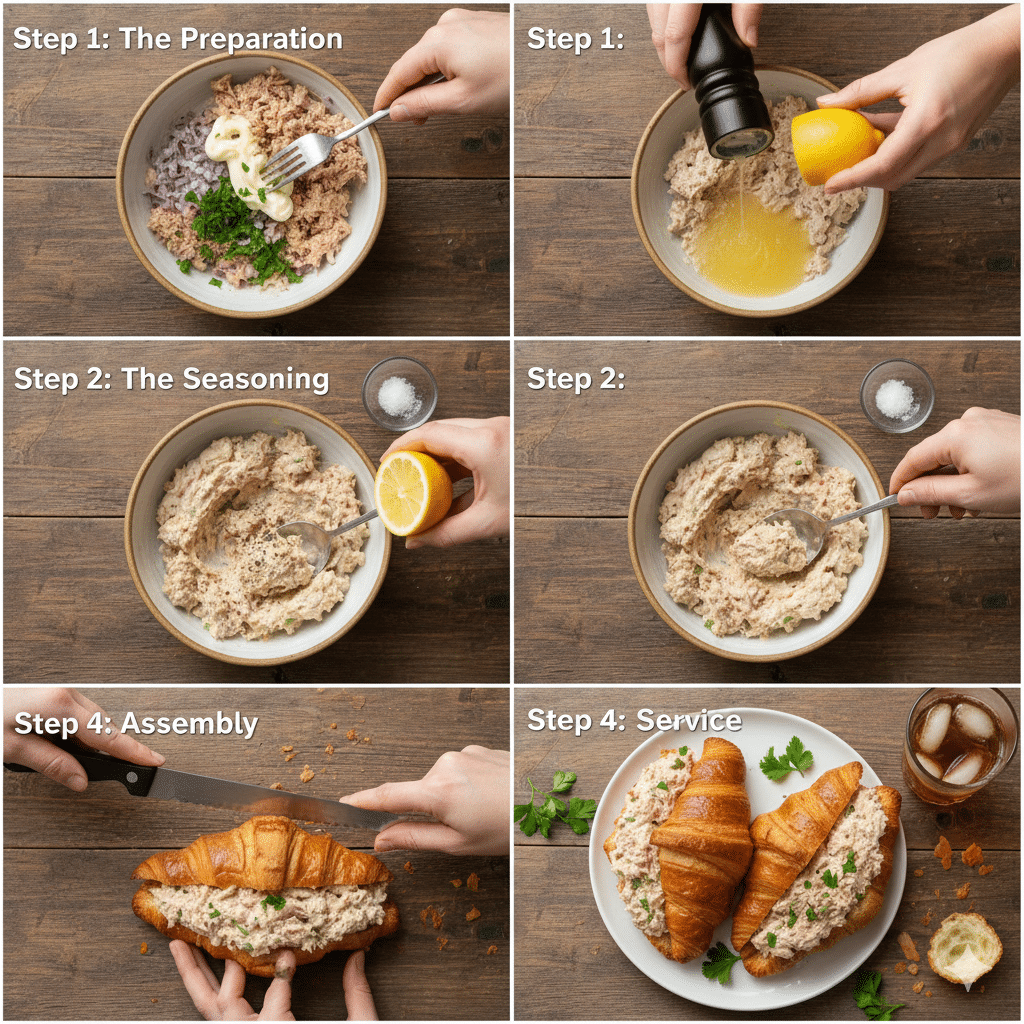 Le Guide de Préparation Étape par Étape: Croissants Garnis au Thon