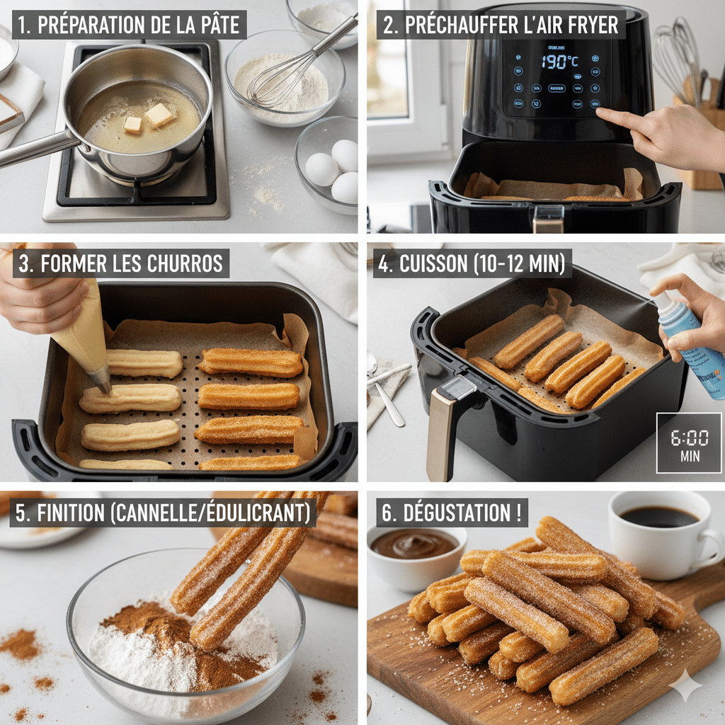 Le Guide Étape par Étape Churros à l'Air Fryer