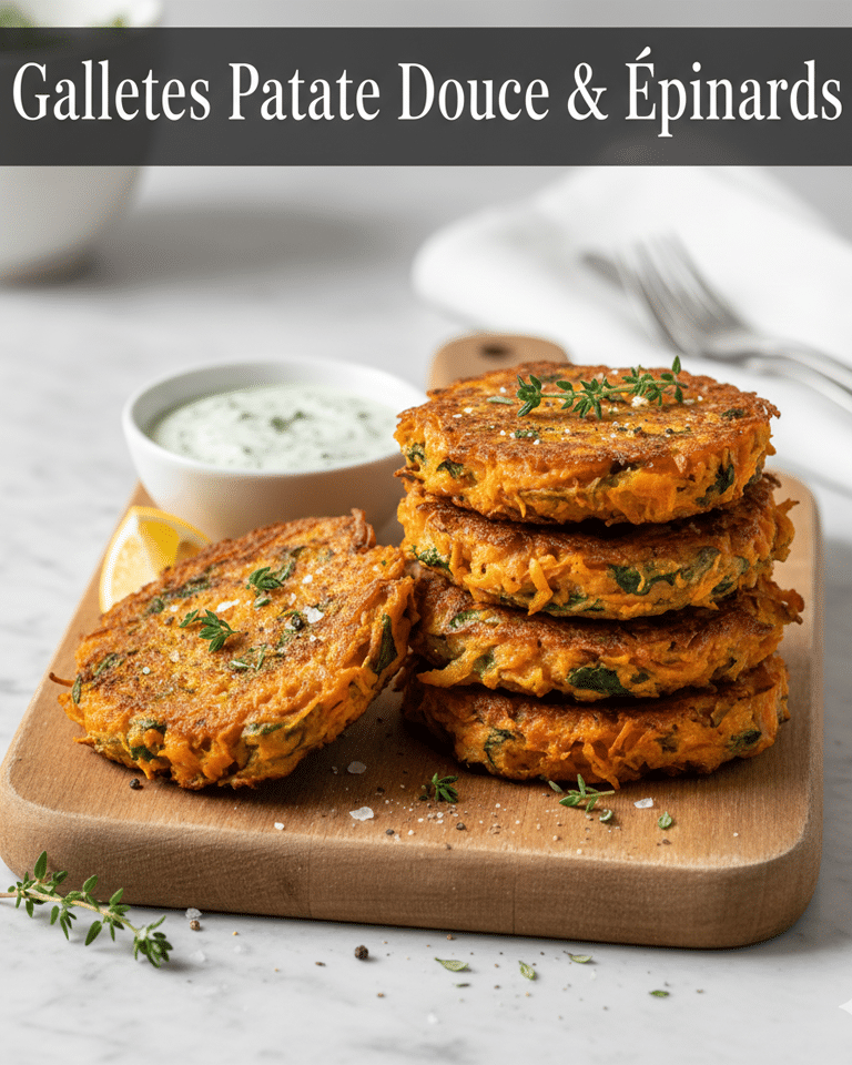 Galettes Patate Douce et Épinards