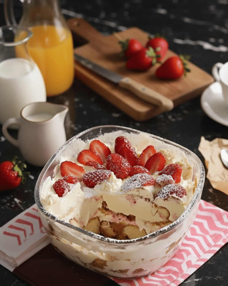le Tiramisu Léger aux Fraises