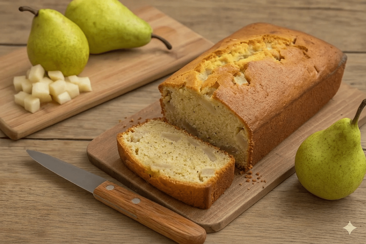 Cake moelleux aux poires Recette Ultra Facile