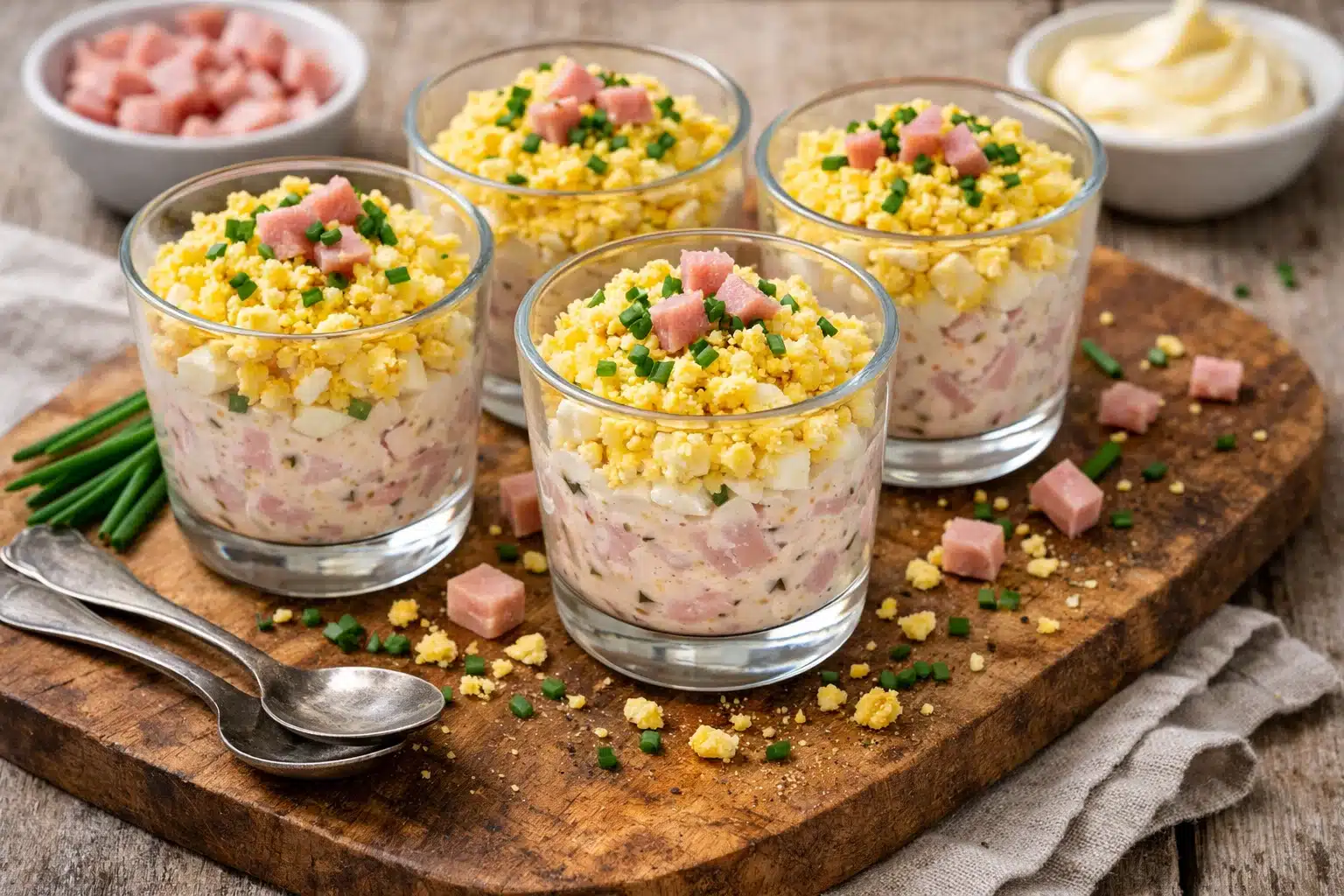 Œufs Mimosa en Verrines