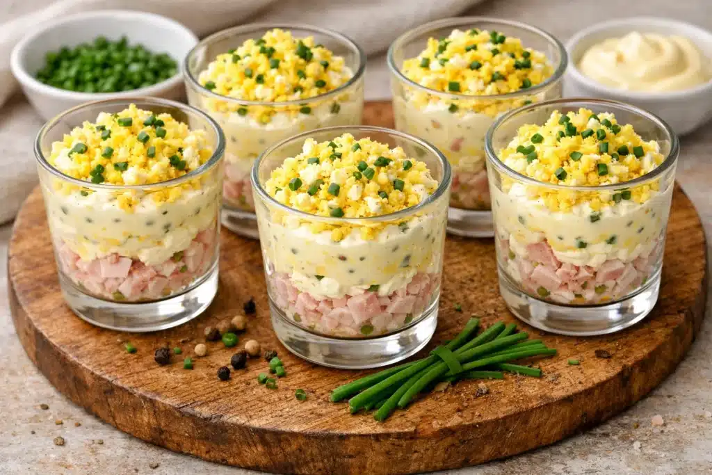 Œufs Mimosa en Verrines