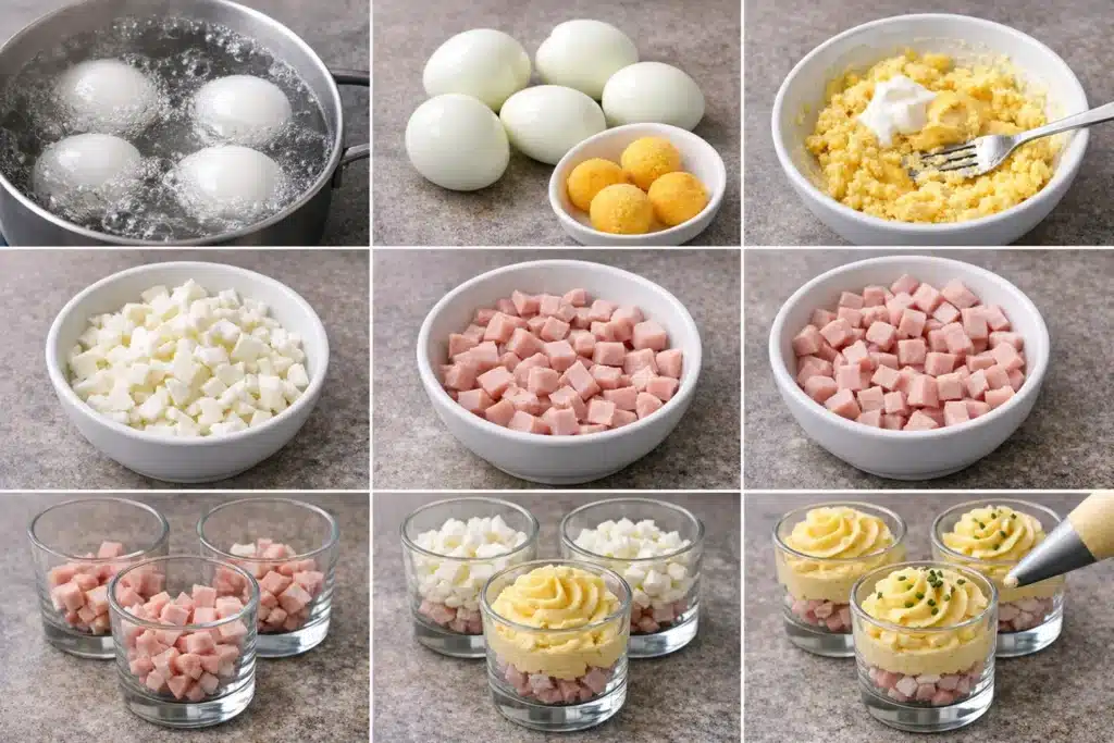 Œufs Mimosa en Verrines