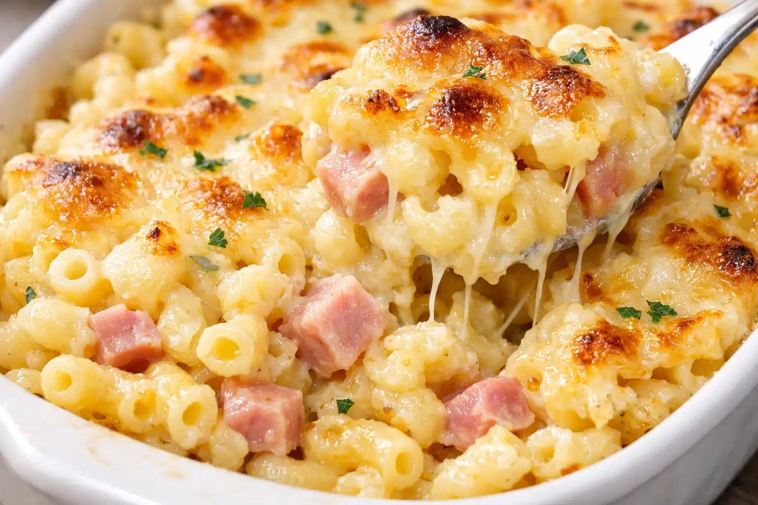 Gratin de Coquillettes au Jambon et Fromage