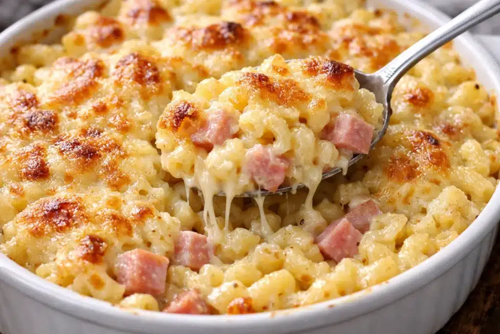 Gratin de Coquillettes au Jambon et Fromage