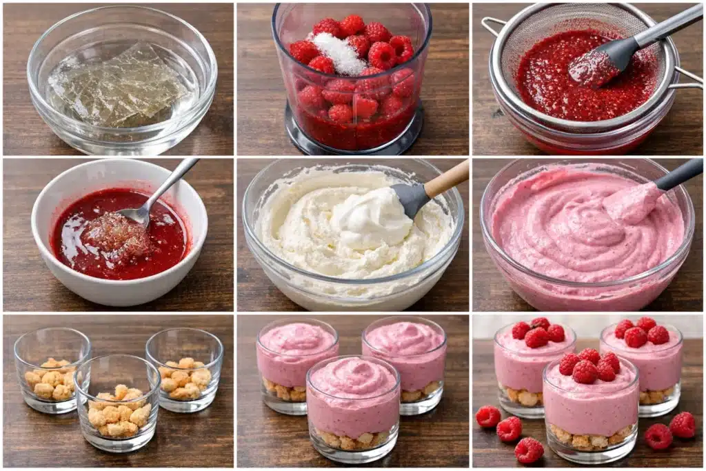 Mini Bavarois Framboise Sans Cuisson