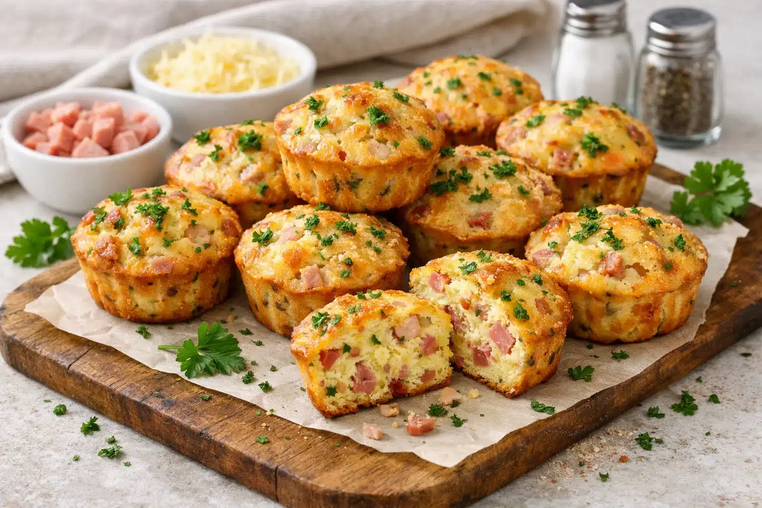 Petits Cakes Jambon Fromage