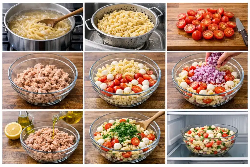 Salade de pâtes au thon