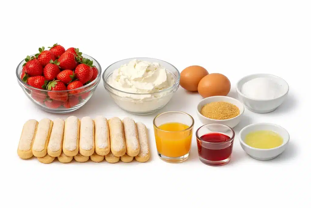 Tiramisu aux fraises en verrines