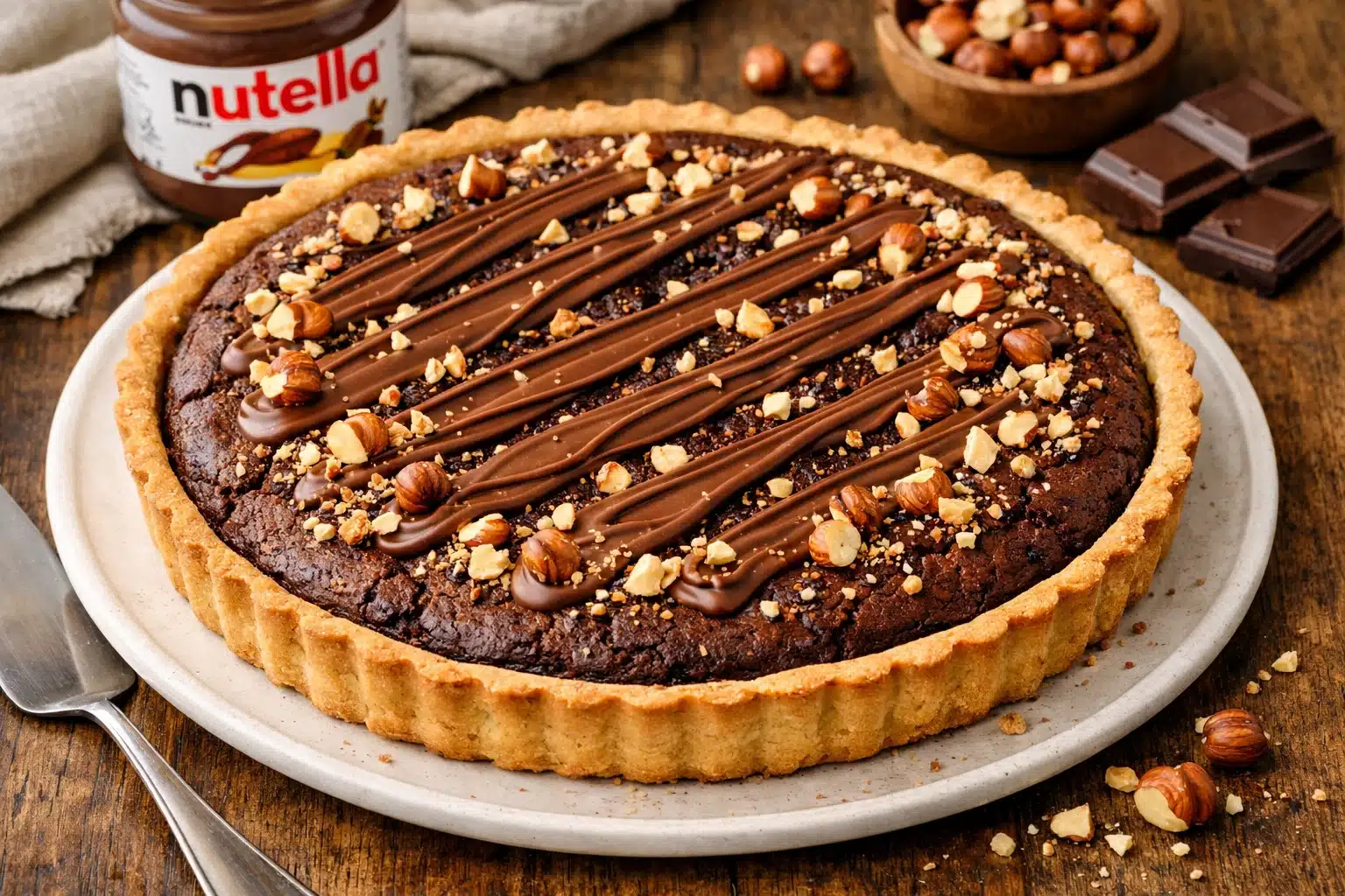 Tarte brownie au Nutella