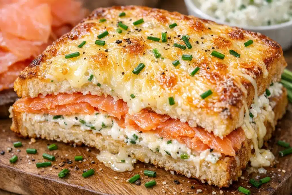 Croque au saumon fumé & Boursin