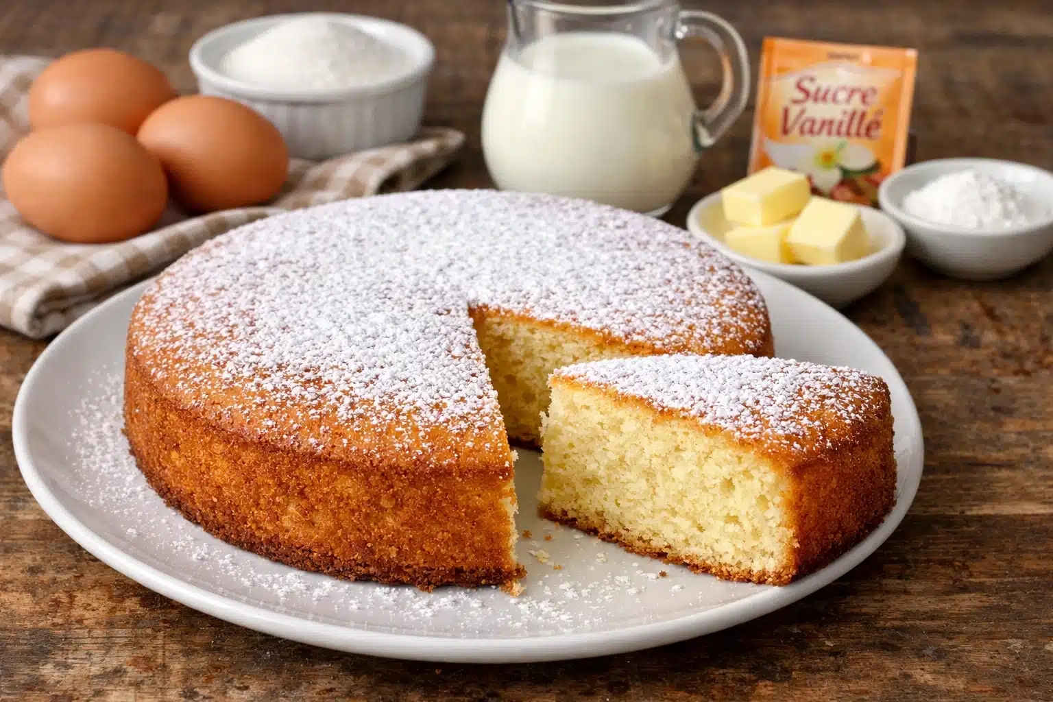 Gâteau au lait chaud