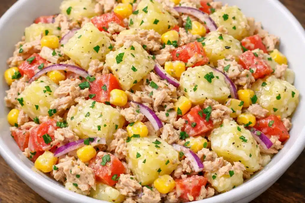 Salade de pommes de terre au thon fraîche