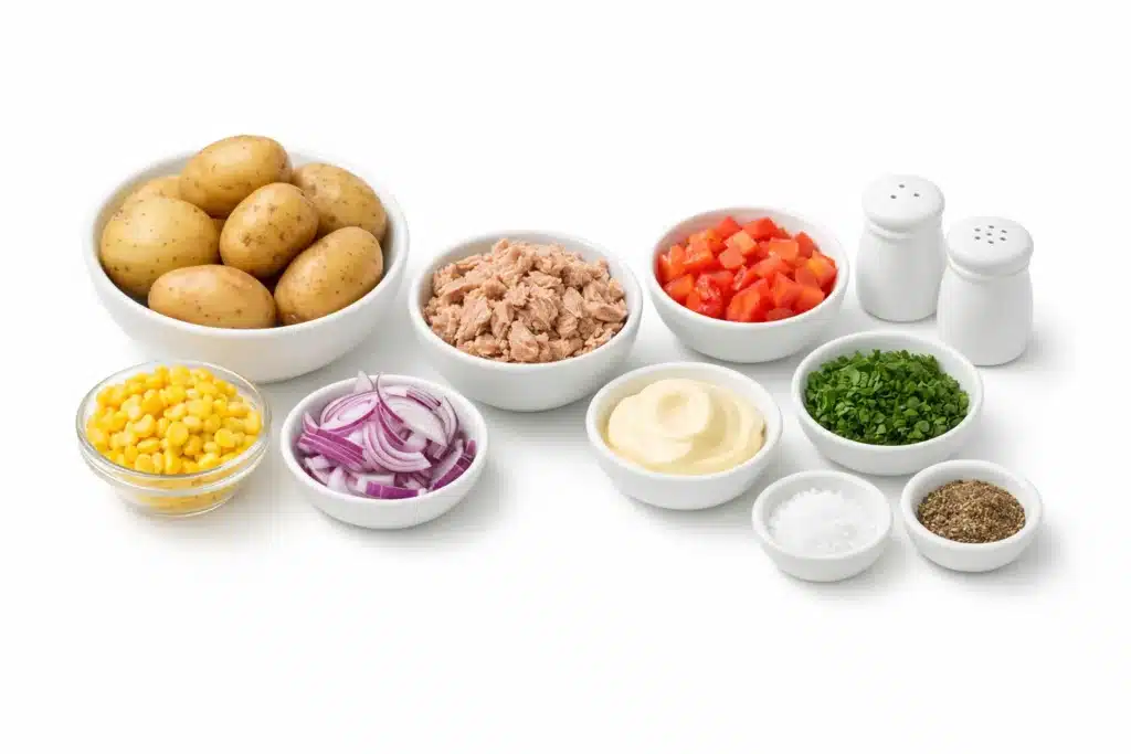 Salade de pommes de terre au thon fraîche