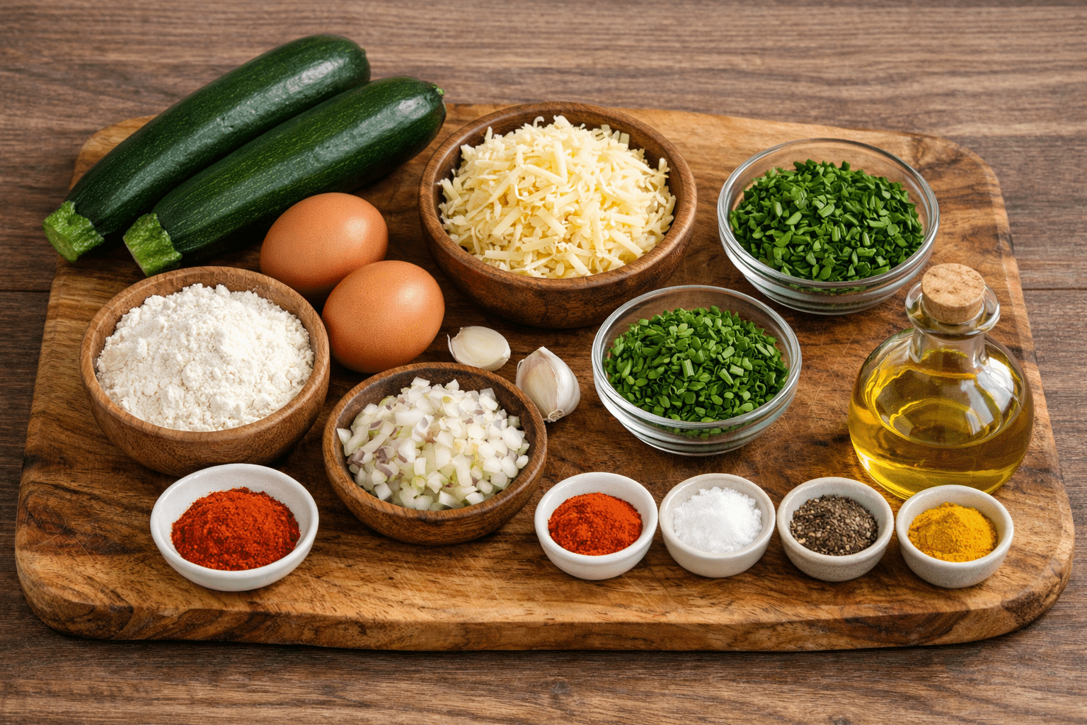 La Liste des Ingrédients : Galettes de Courgettes Dorées et Moelleuses