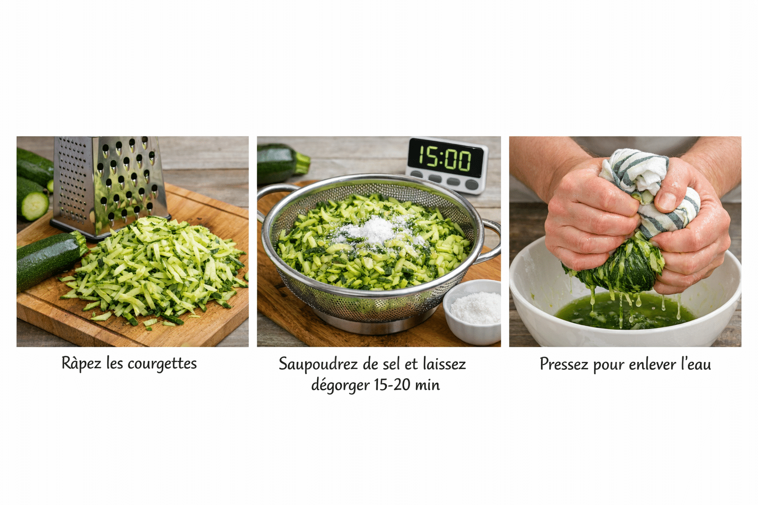 La Liste des Ingrédients : Galettes de Courgettes Dorées et Moelleuses : La Recette Croustillante