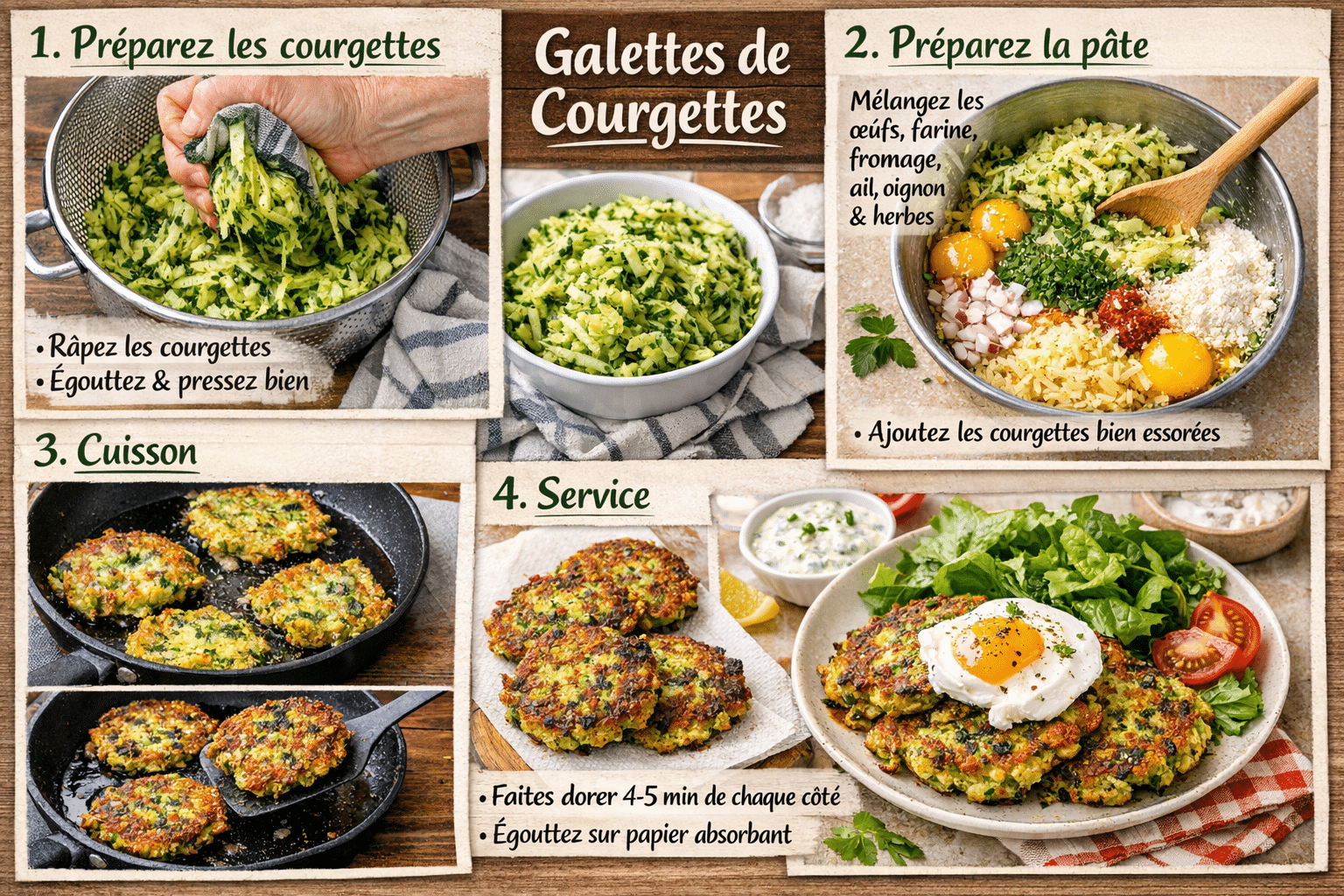 Étape par Étape: Galettes de Courgettes Dorées et Moelleuses : La Recette Croustillante