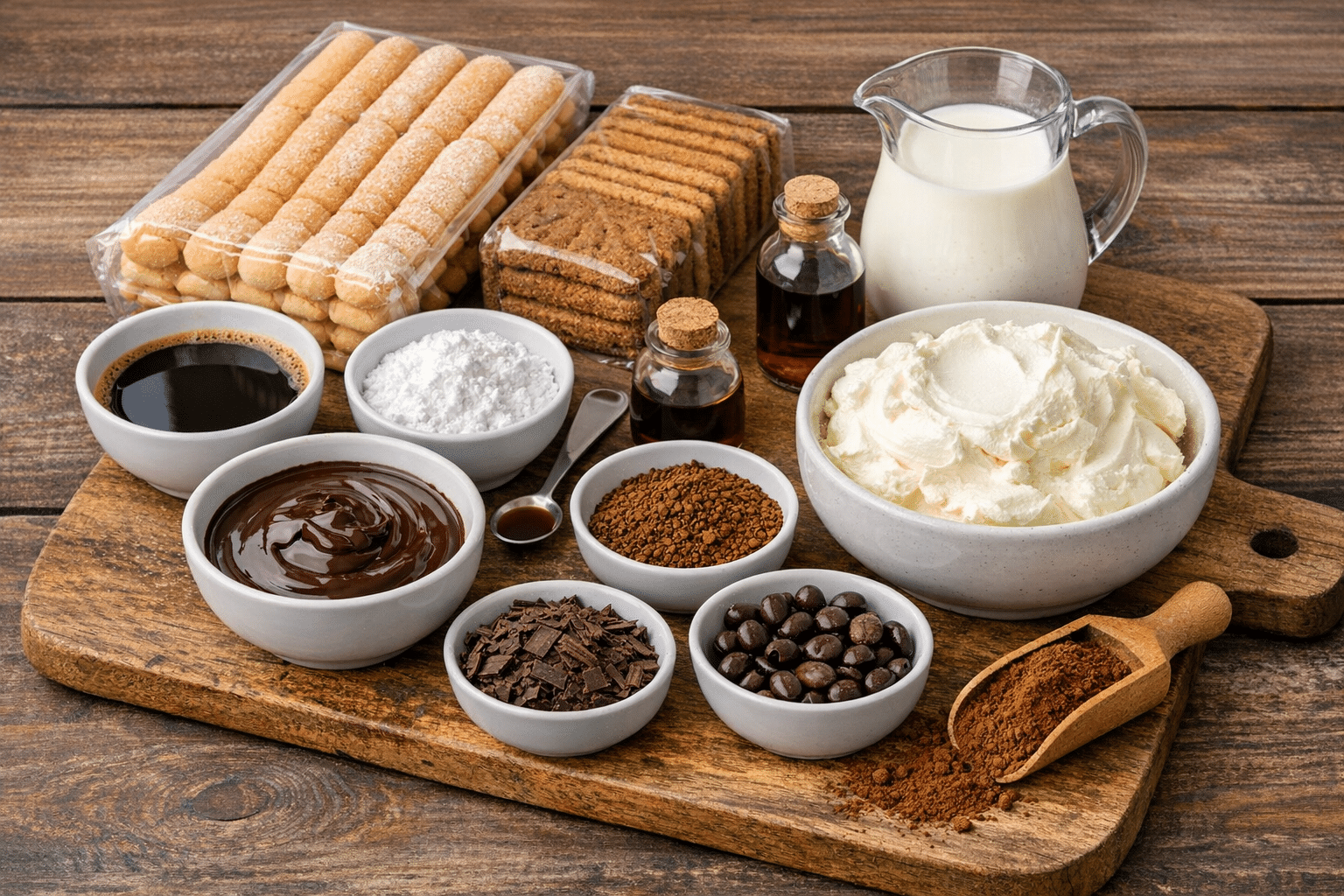 La Liste des Ingrédients : Gâteau Café et Biscuits Crémeux La Recette Irrésistible