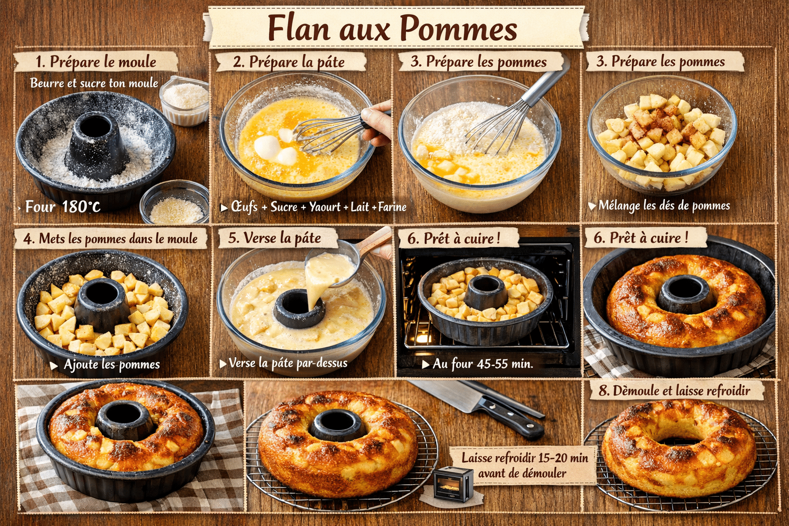 Étape par Étape: Flan Maison Pommes-Yaourt : Le Dessert Moelleux, Doré et Réconfortant qui Fait Craquer