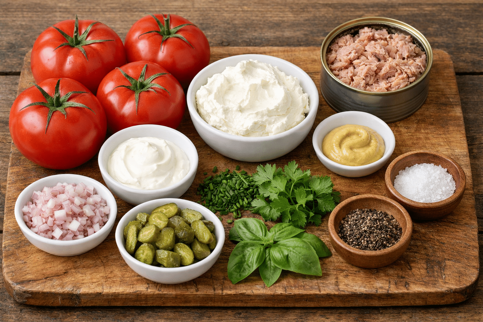 La Liste des Ingrédients : Tomates Farcies au Thon Ultra Moelleuses