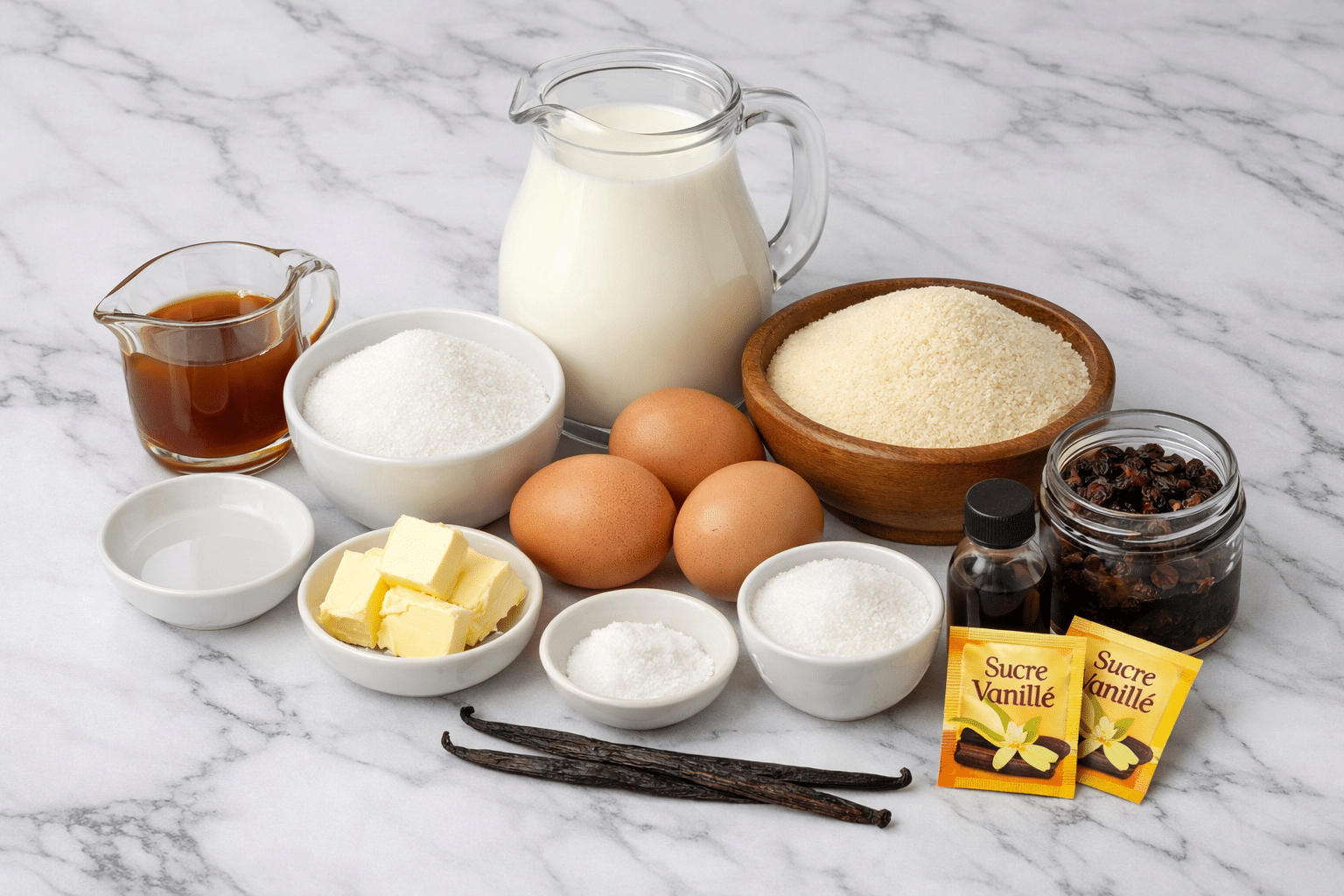 La Liste des Ingrédients : Gâteau de Semoule Vanillé : Le Dessert Réconfortant