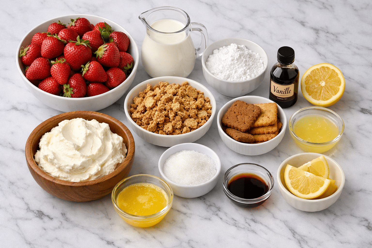 La Liste des Ingrédients : Verrines aux Fraises à la Crème de Mascarpone