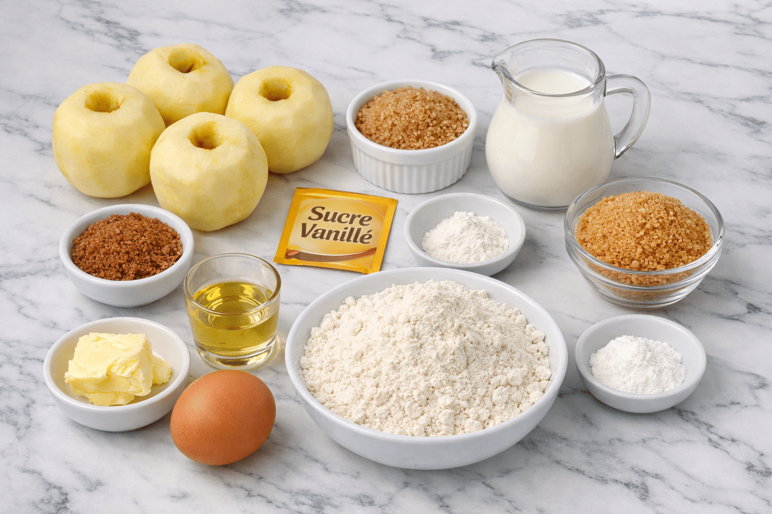 La Liste des Ingrédients : Gâteau aux Pommes à la Poêle : Le Dessert Rustique