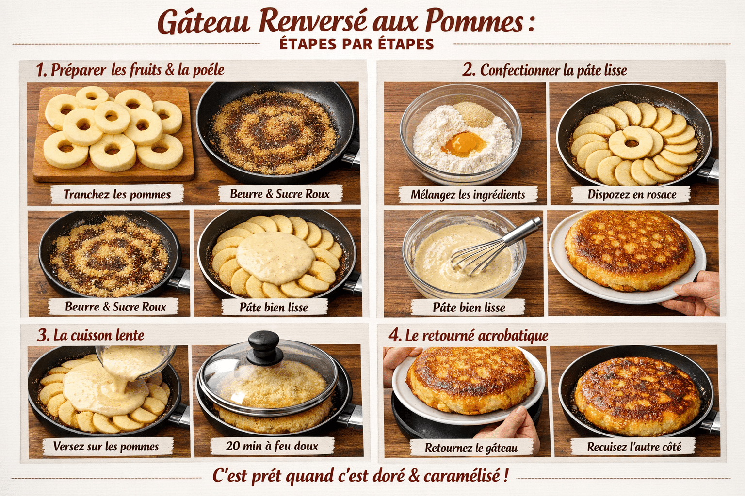 Étape par Étape: Gâteau aux Pommes à la Poêle : Le Dessert Rustique