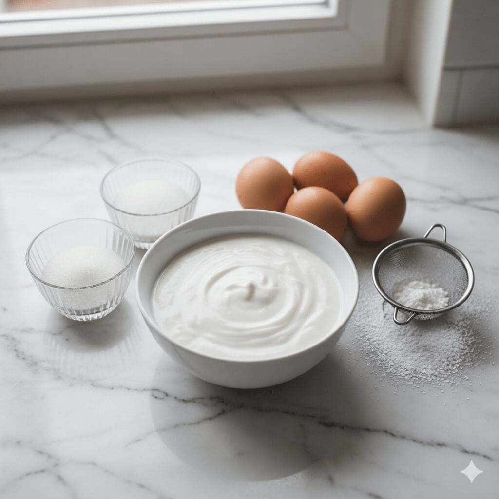 La Liste des Ingrédients : Le Gâteau Nuage au Yaourt