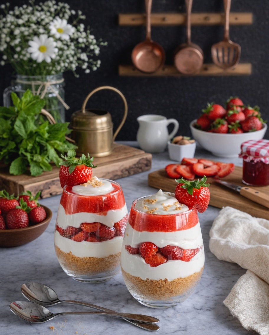 Tiramisu Fraise et Spéculoos en Verrines : Le Dessert Frais, Croustillant et Gourmand de l’Été