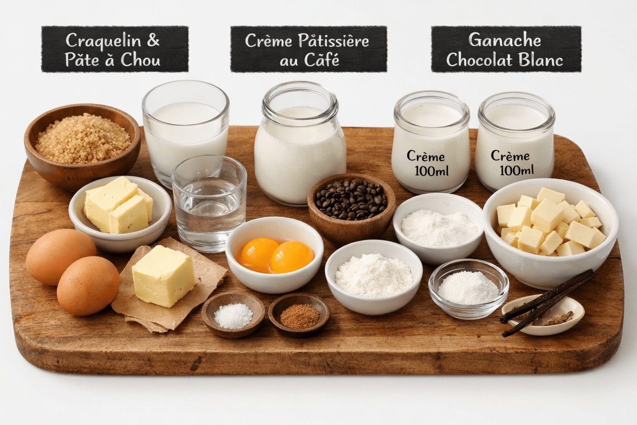 Choux à la Crème Café et Chocolat Blanc : Le Dessert Raffiné