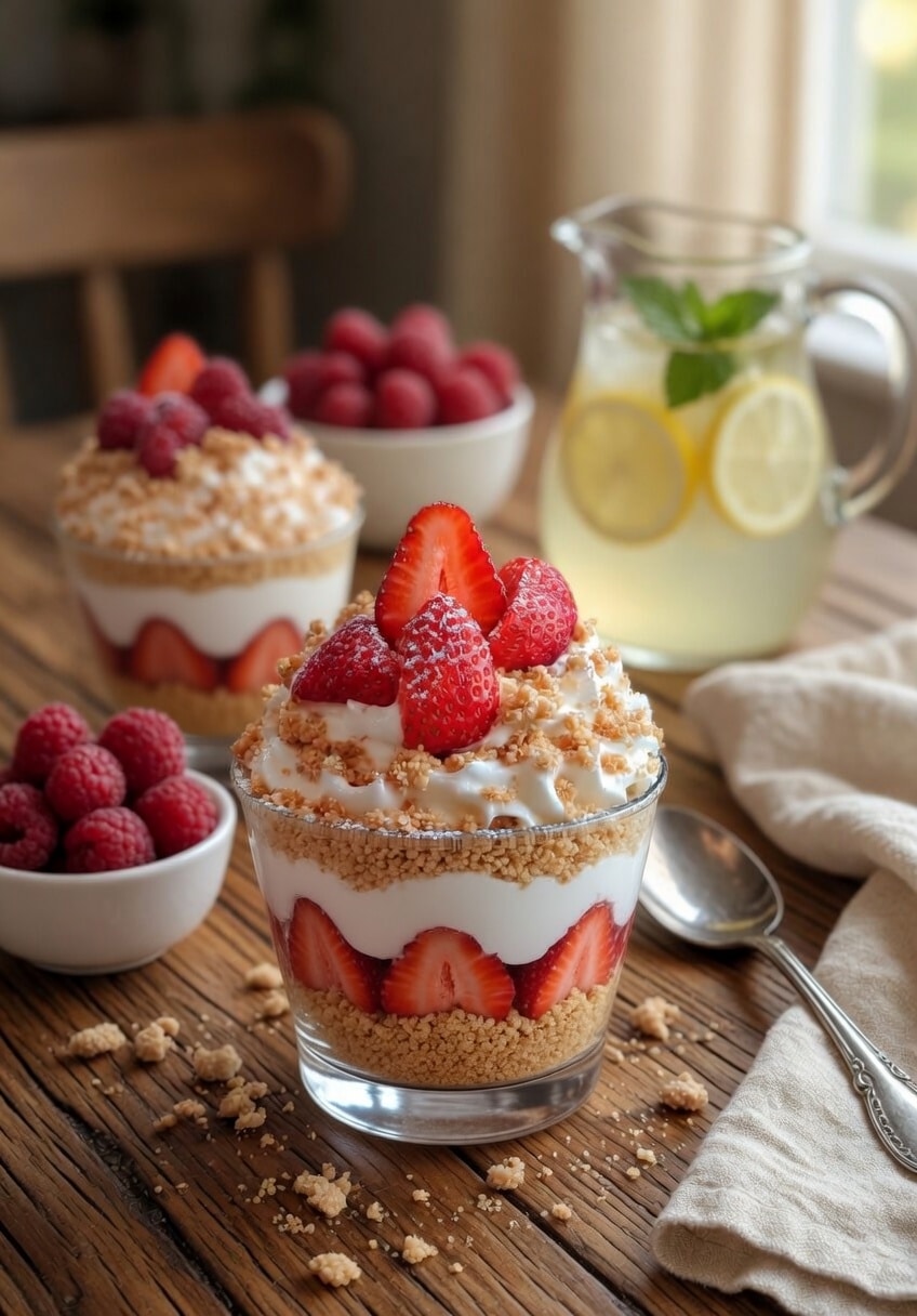 Verrines aux Fraises à la Crème de Mascarpone