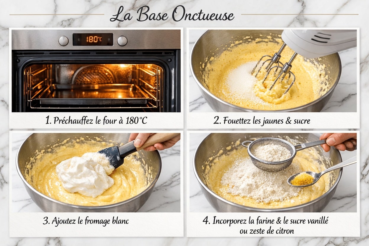 Étape par Étape: Gâteau Moelleux au Fromage Blanc : Le Nuage Léger, Fondant