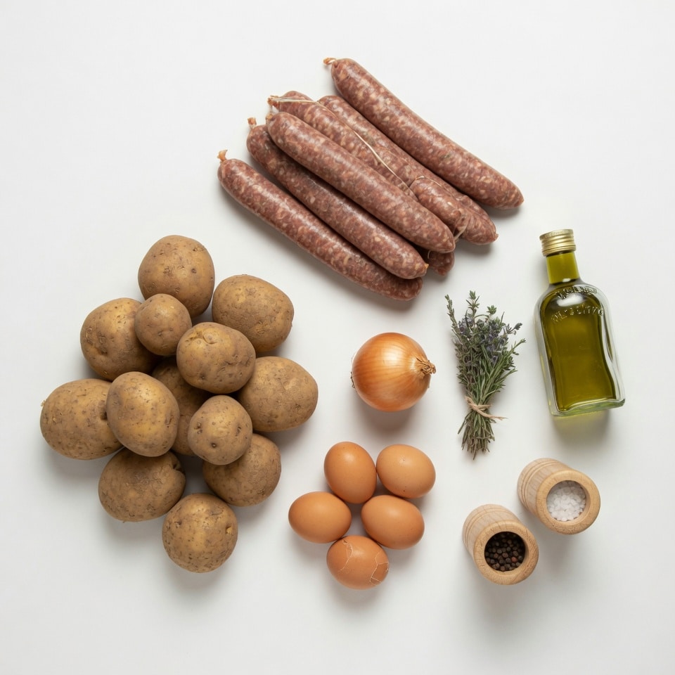 Poêlée campagnarde aux saucisses et œufs