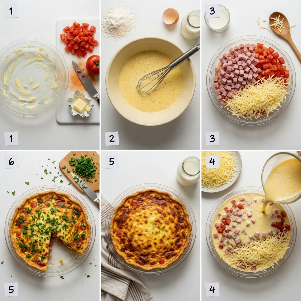 Quiche sans pâte jambon et tomates